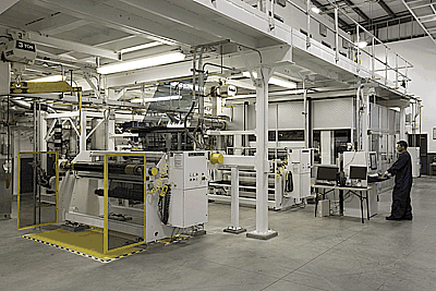 With its new, fully operational dye line (pictured above and below), Commonwealth Laminating & Coating now has the capability to impregnate high-performance dyes into PET films.
