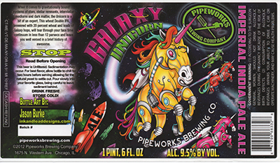 Galaxy Unicorn beeer label