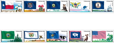 Flags of Our Nations stamps