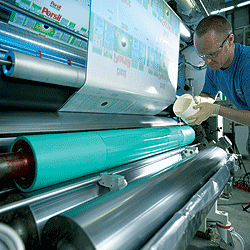 Liofol adhesive system is formulated to enhance manufacturing throughput based on faster slitting and faster cure without the need for a hot room.